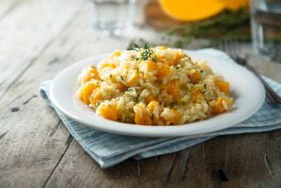 Herfstrisotto met pompoen, salie en Parmezaan