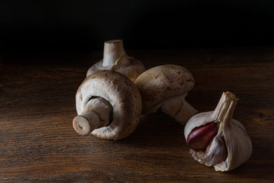 Knoflook champignons met balsamico