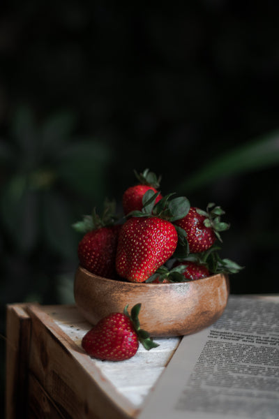 Aardbeienmascarpone met een reductie van gerijpte Balsamico